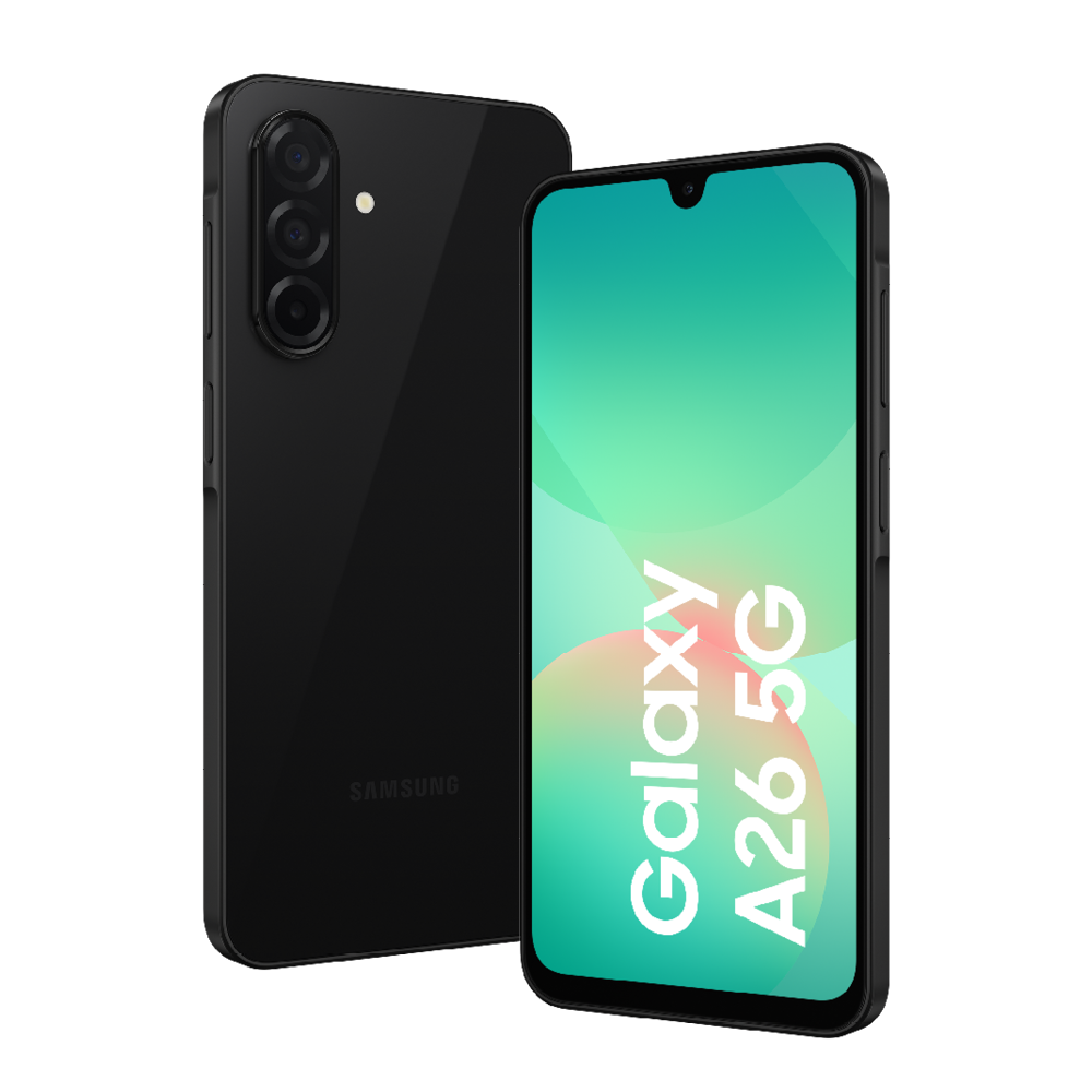 Seiten- und Frontalansicht eines Samsung Galaxy A26